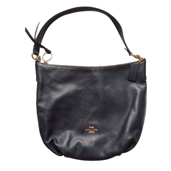 Coach Chelsea Hobo Bag in Navy Pebbled Leather High Quality Purse - Picture 1 of 11